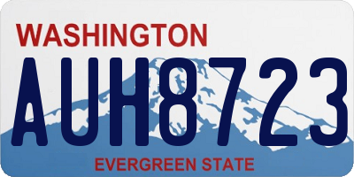 WA license plate AUH8723