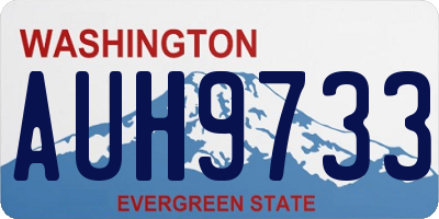 WA license plate AUH9733
