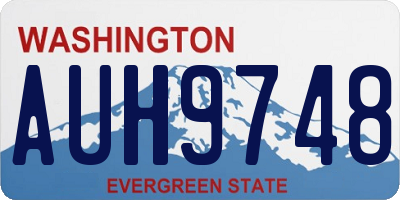 WA license plate AUH9748