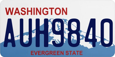 WA license plate AUH9840