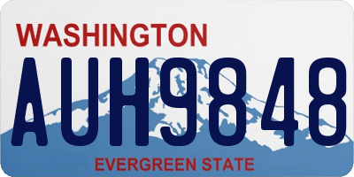 WA license plate AUH9848
