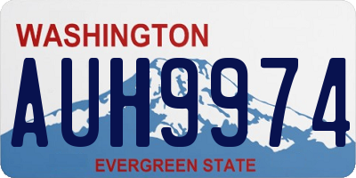 WA license plate AUH9974