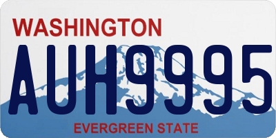 WA license plate AUH9995