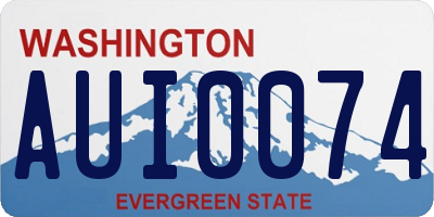 WA license plate AUI0074