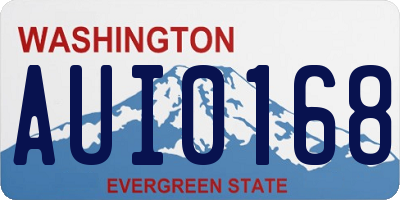 WA license plate AUI0168