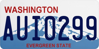 WA license plate AUI0299