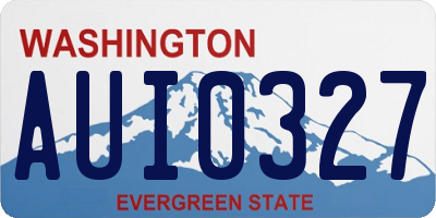 WA license plate AUI0327