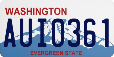 WA license plate AUI0361