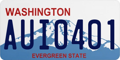 WA license plate AUI0401