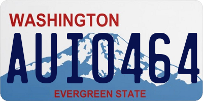 WA license plate AUI0464
