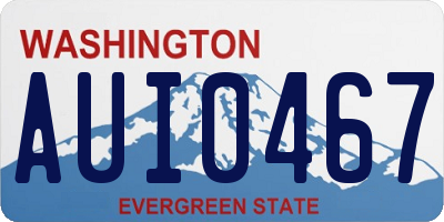WA license plate AUI0467