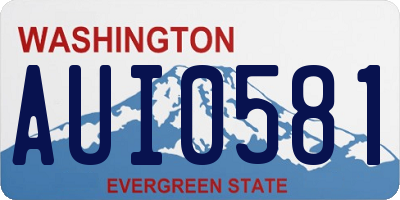 WA license plate AUI0581