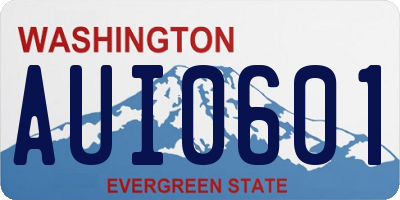 WA license plate AUI0601