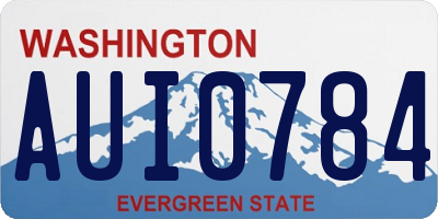 WA license plate AUI0784