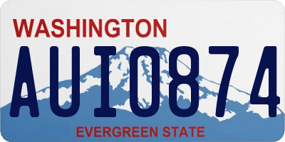 WA license plate AUI0874