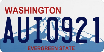 WA license plate AUI0921