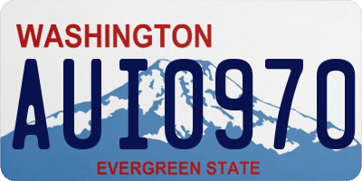 WA license plate AUI0970