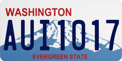 WA license plate AUI1017