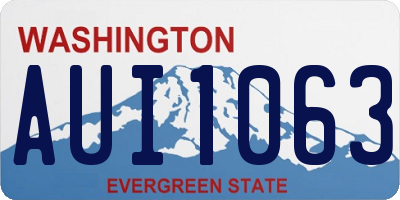 WA license plate AUI1063