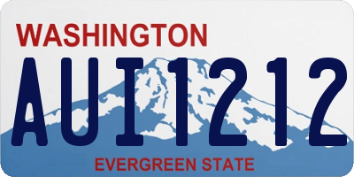 WA license plate AUI1212