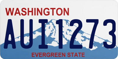 WA license plate AUI1273