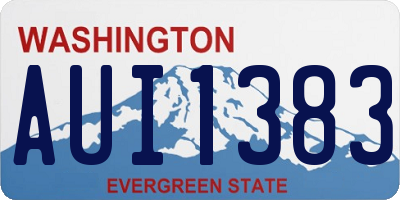 WA license plate AUI1383