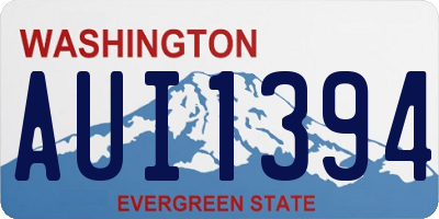 WA license plate AUI1394