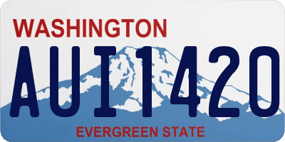 WA license plate AUI1420