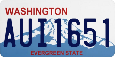 WA license plate AUI1651