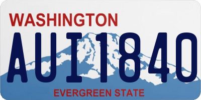 WA license plate AUI1840