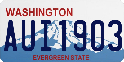 WA license plate AUI1903