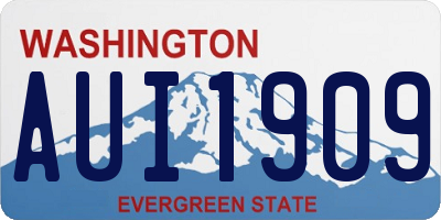 WA license plate AUI1909