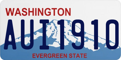 WA license plate AUI1910