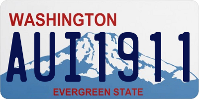 WA license plate AUI1911