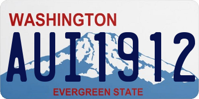 WA license plate AUI1912