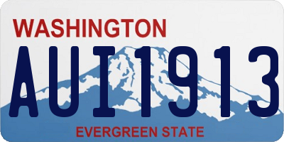 WA license plate AUI1913