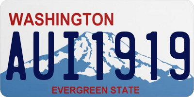 WA license plate AUI1919