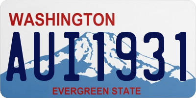 WA license plate AUI1931