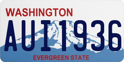 WA license plate AUI1936