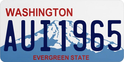 WA license plate AUI1965