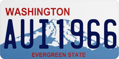 WA license plate AUI1966