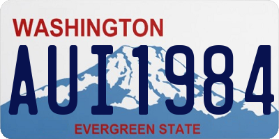WA license plate AUI1984