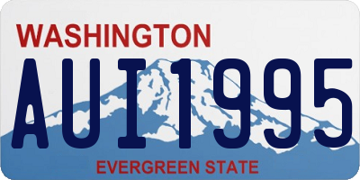WA license plate AUI1995