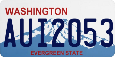 WA license plate AUI2053