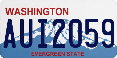 WA license plate AUI2059