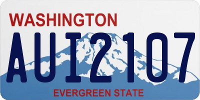 WA license plate AUI2107