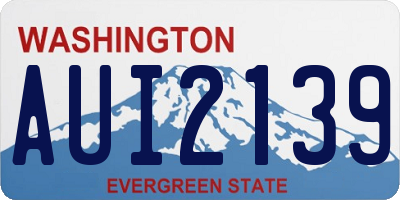 WA license plate AUI2139