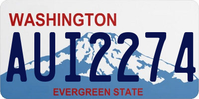 WA license plate AUI2274