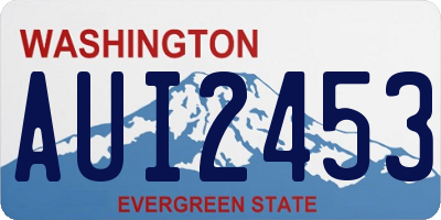 WA license plate AUI2453