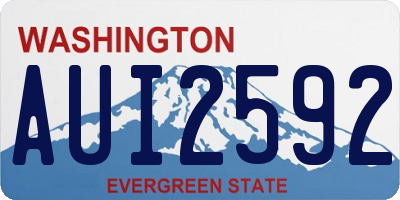 WA license plate AUI2592